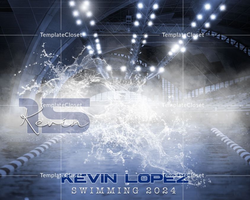 Swimming Texas High School Sports Photoshop Template