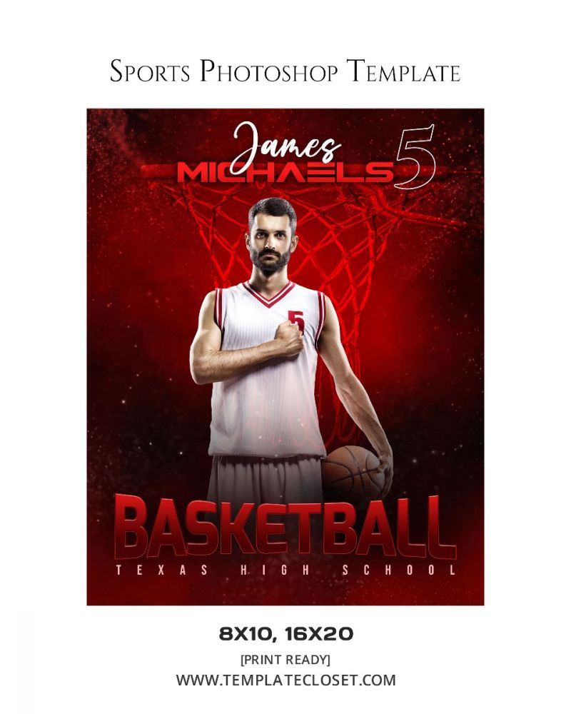 Basketball Best Background Effect Photoshop Template