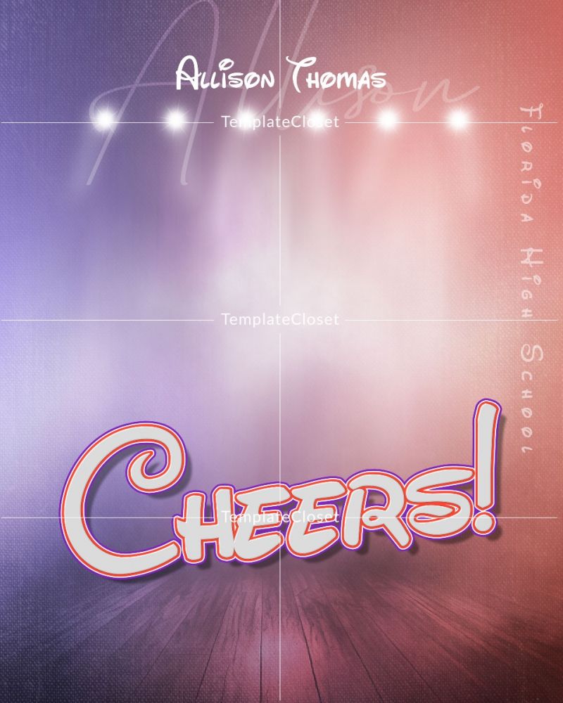 Cheerleader Cyber Textured Template