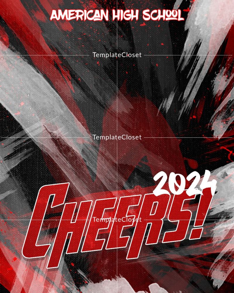 Cheerleader Cyber Textured Template