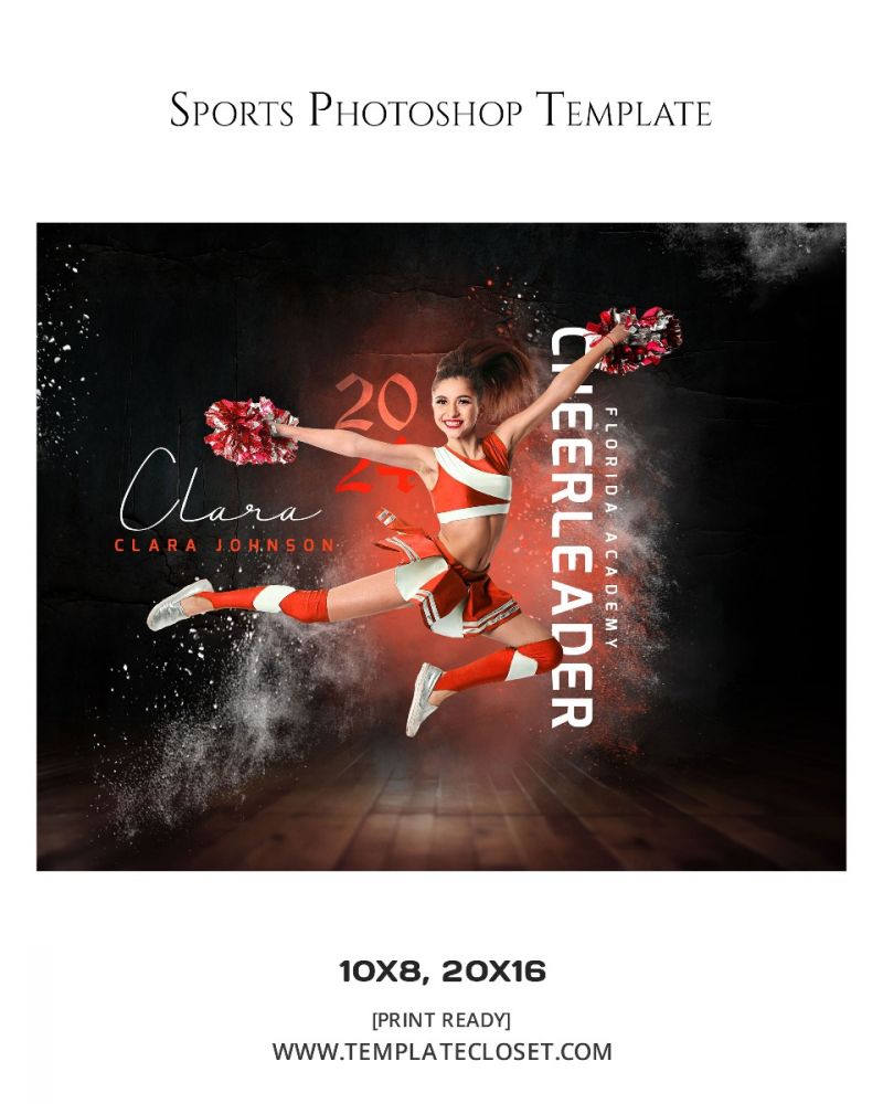 Cheerleader Cyber Textured Template