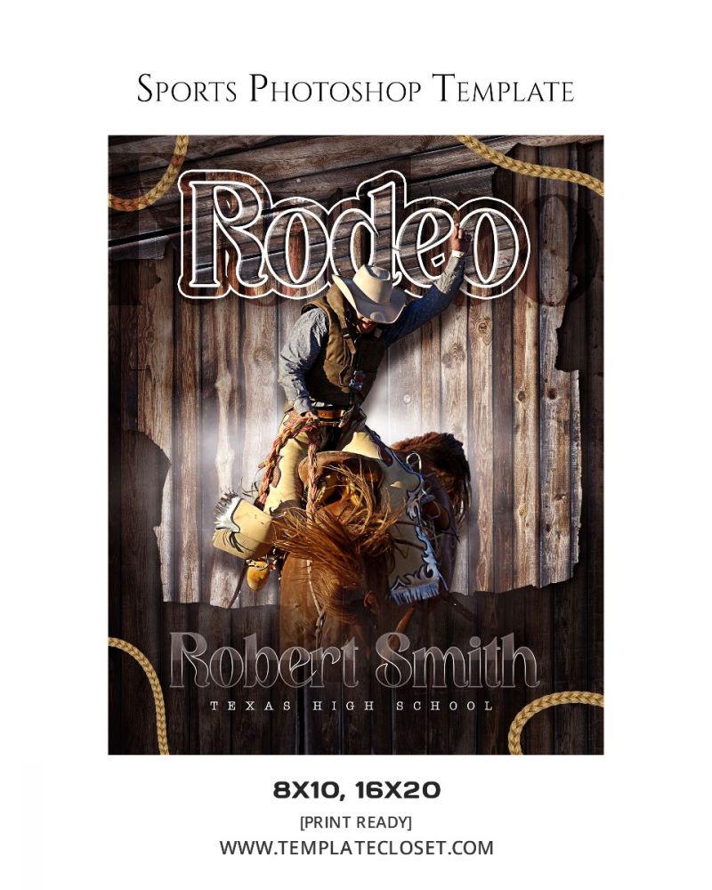 Rodeo Customized Photoshop Layered Template
