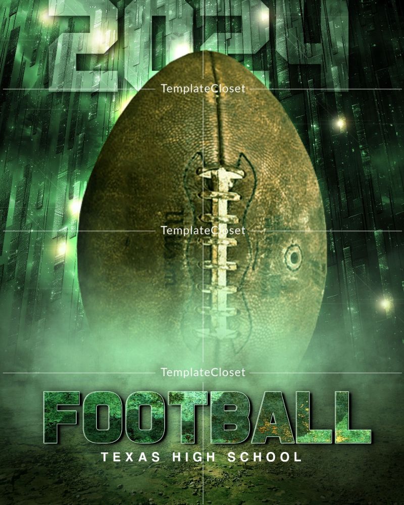 Yellow Fever Football Photoshop Template