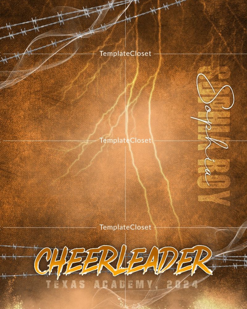 Cheerleader Cyber Textured Template