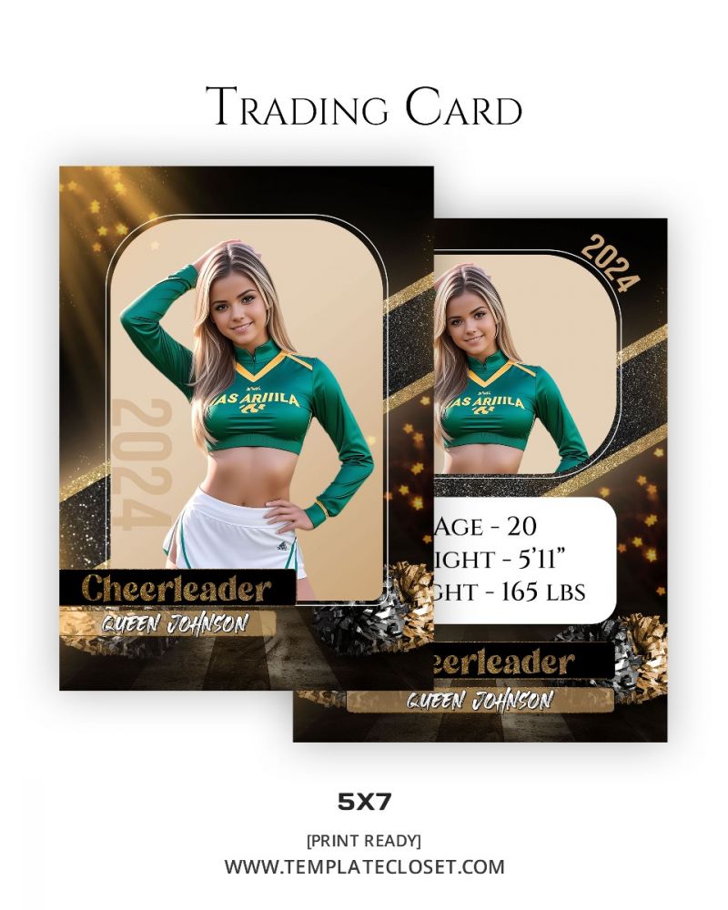 Cheerleader Cyber Textured Template