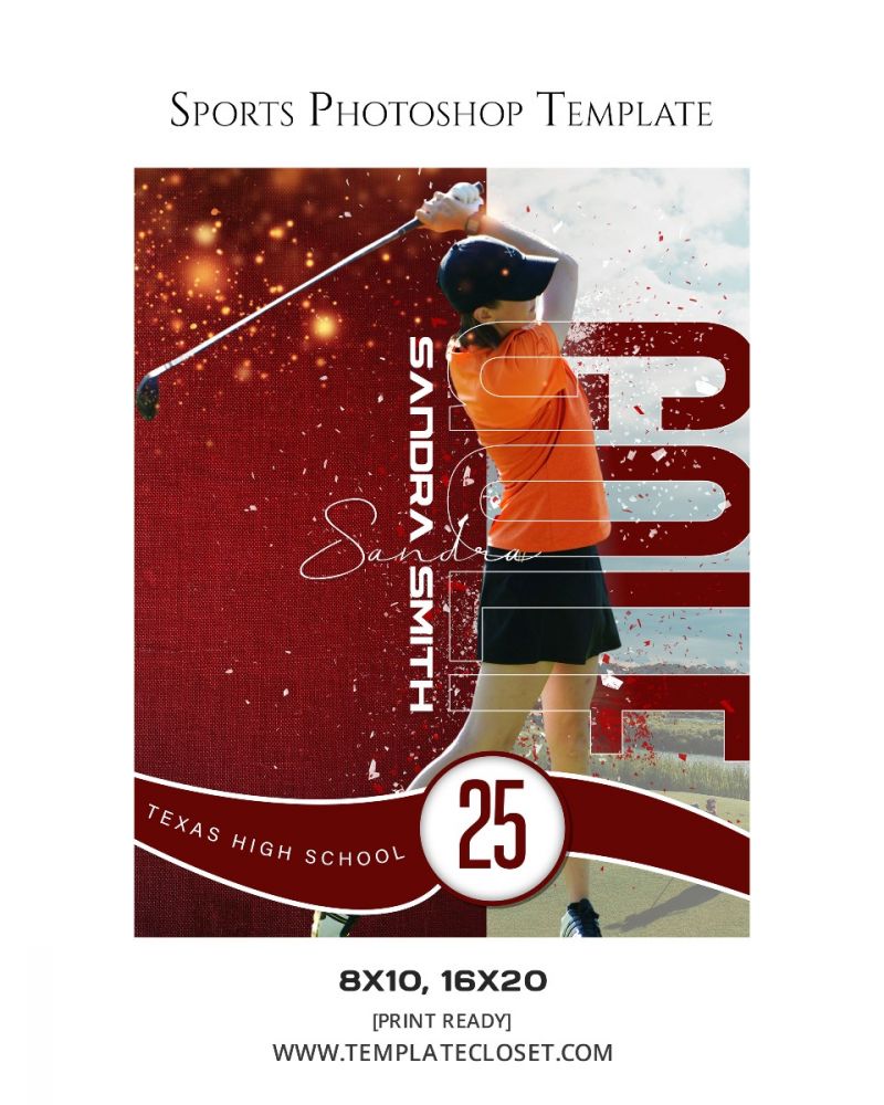 Golf Enliven Effect Print Ready Photography Poster