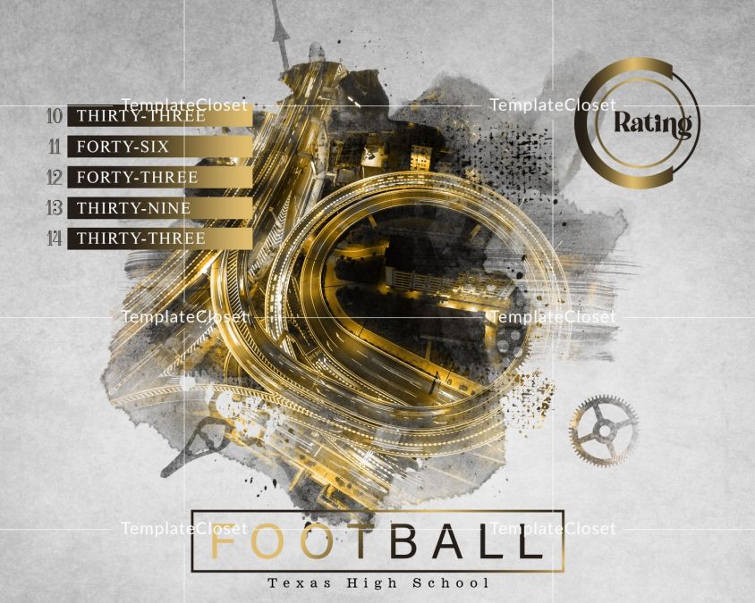 Yellow Fever Football Photoshop Template