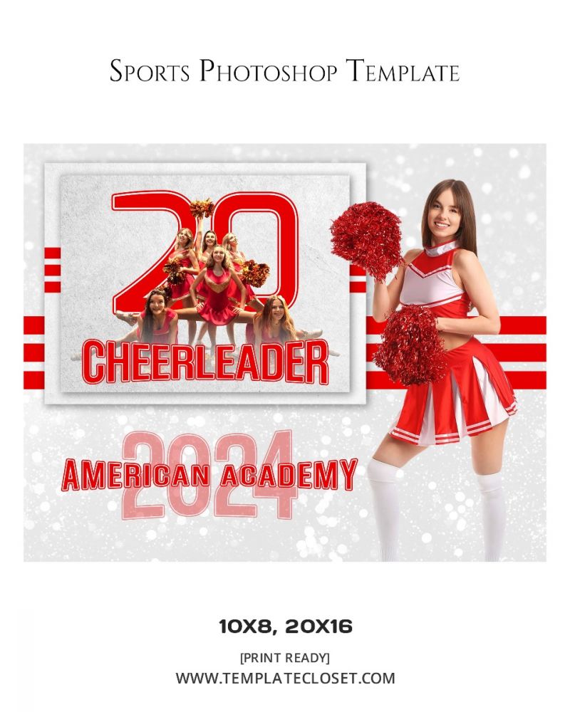 Cheerleader Cyber Textured Template