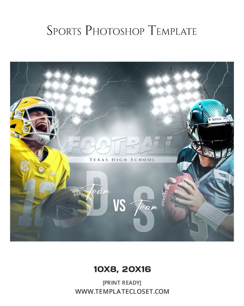FootballNoOnehasEverDrownedInSweatPhotographyTemplate@templatecloset.com