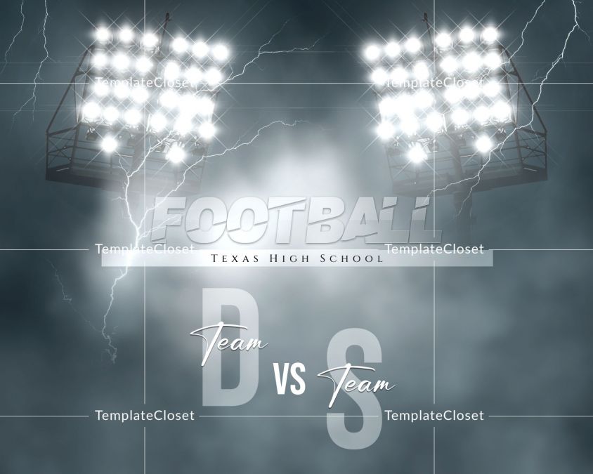 Yellow Fever Football Photoshop Template