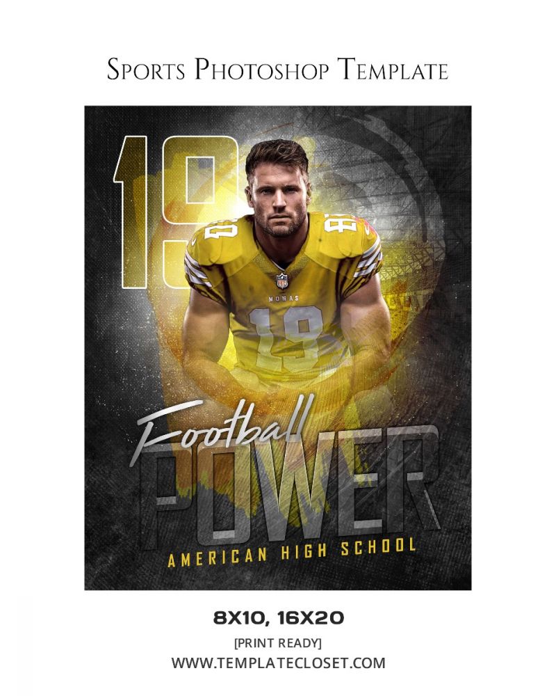 FootballNoOnehasEverDrownedInSweatPhotographyTemplate@templatecloset.com