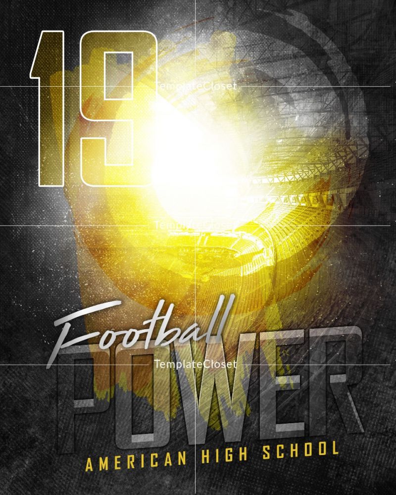 Yellow Fever Football Photoshop Template