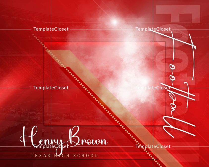 Yellow Fever Football Photoshop Template