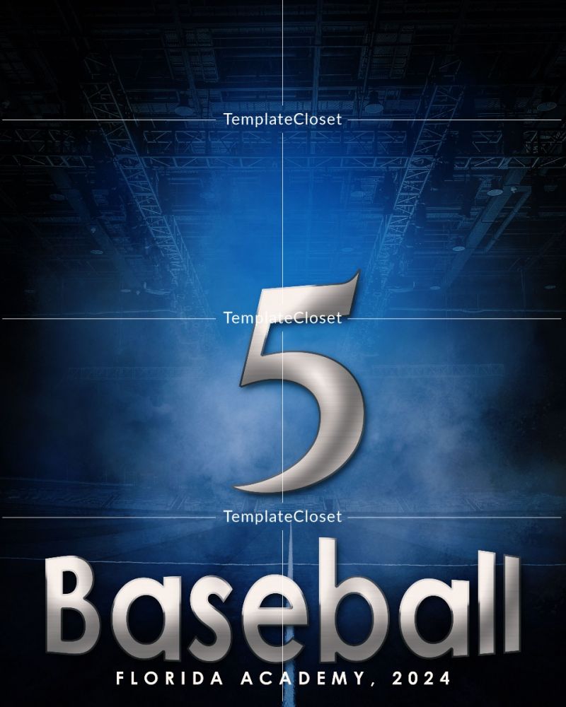 Baseball 3D Effect Customized Sports Template