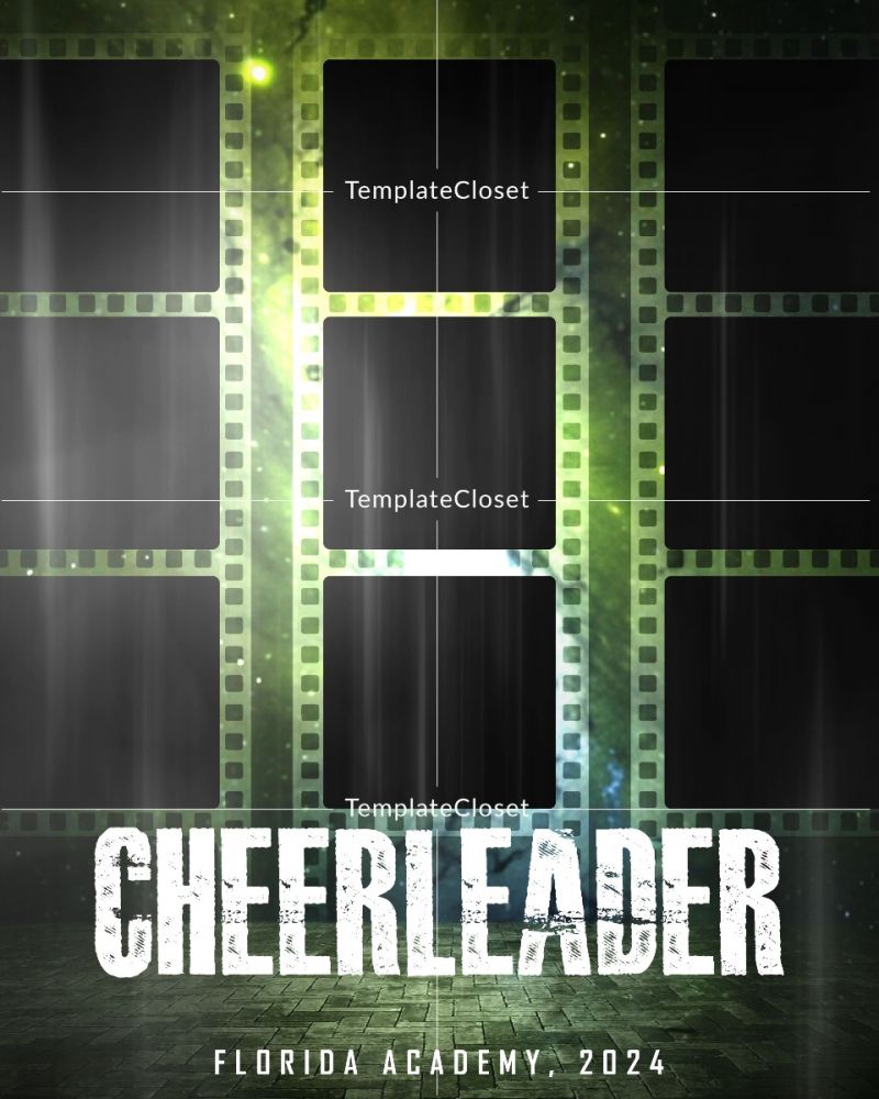 Cheerleader Cyber Textured Template