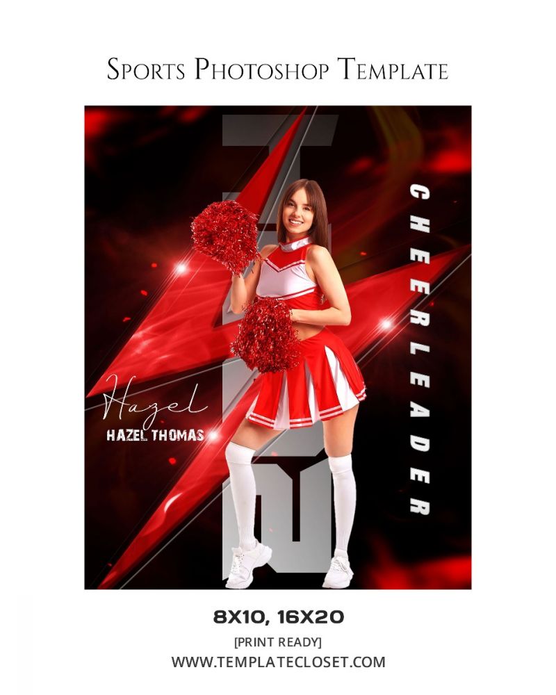 Cheerleader Cyber Textured Template