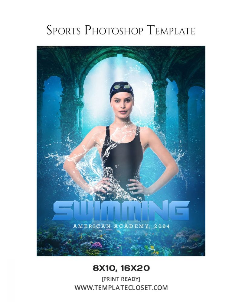 Swimming Light Effect Photoshop Photography Template