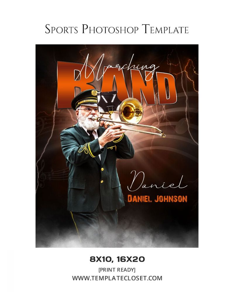 Marching Band Light Effect Customized Photography Template