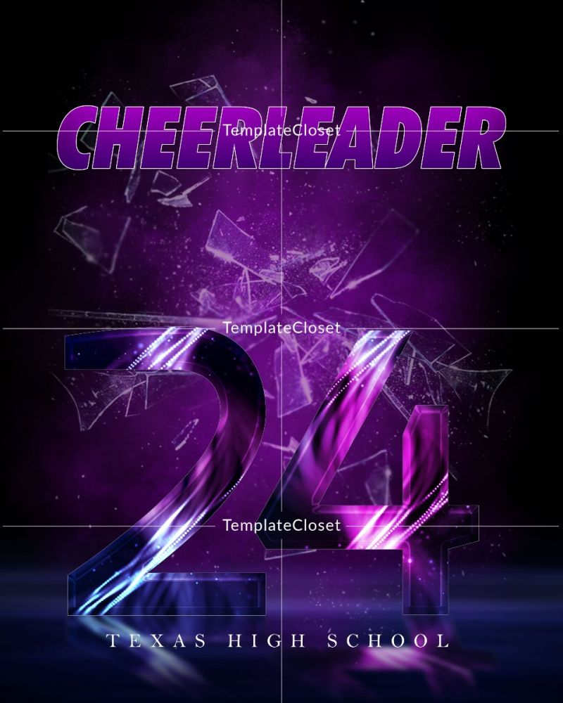 Cheerleader Cyber Textured Template