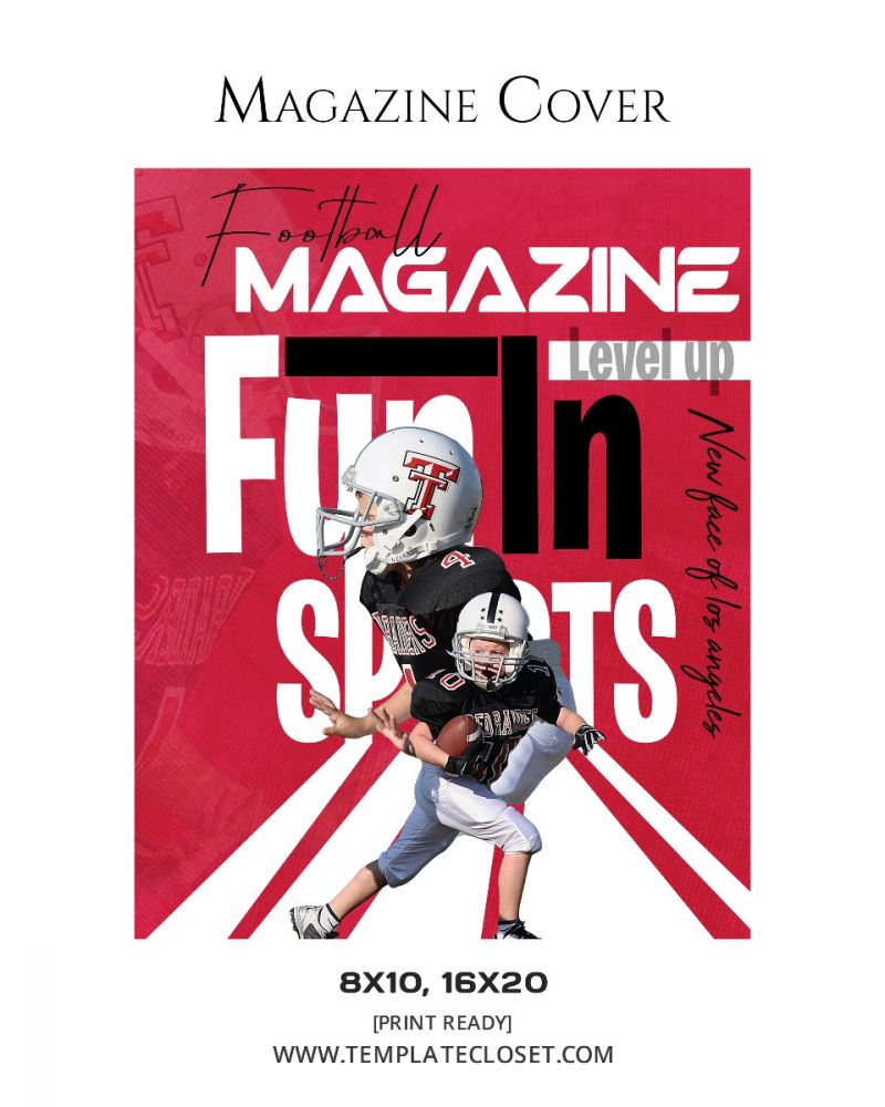 FootballSportsMagazineCoverPhotography@templatecloset.com