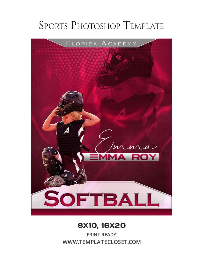 Softball - Florida Academy Signature Effect Sports Template