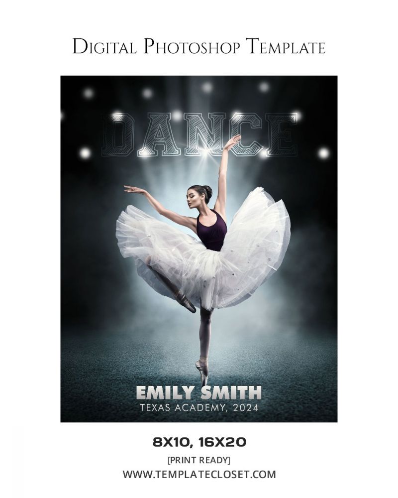 Emily Smith - Dance Digital Customized Photography Template