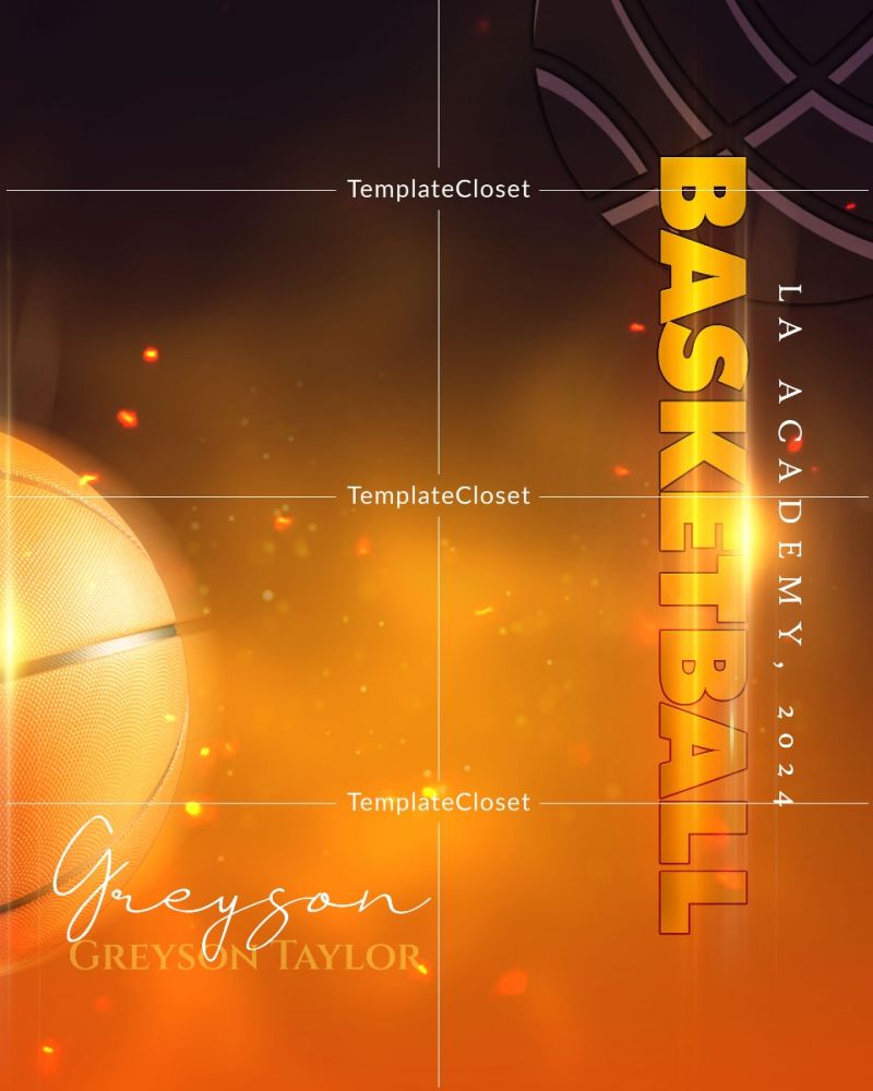 Basketball Best Background Effect Photoshop Template