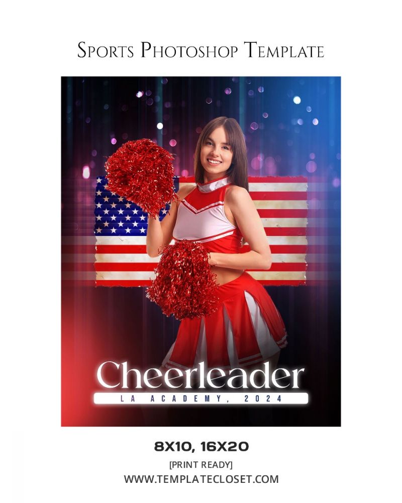 Cheerleader Cyber Textured Template