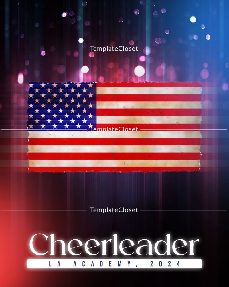 Cheerleader Cyber Textured Template