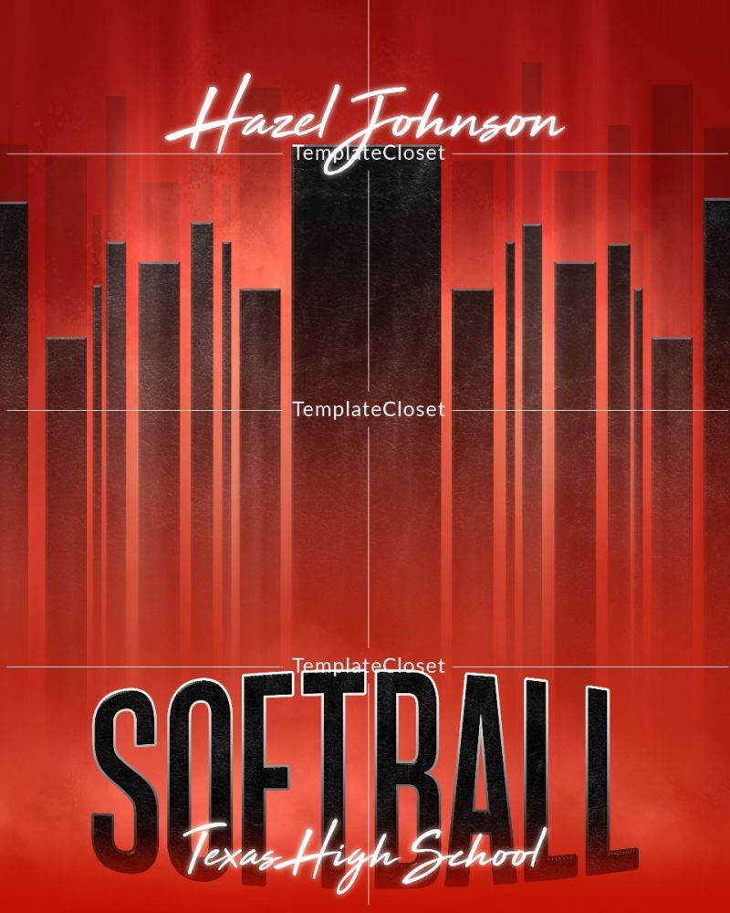 Hazel Johnson - Softball Signature Effect Photography Template