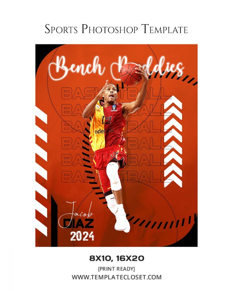 Basketball Best Background Effect Photoshop Template