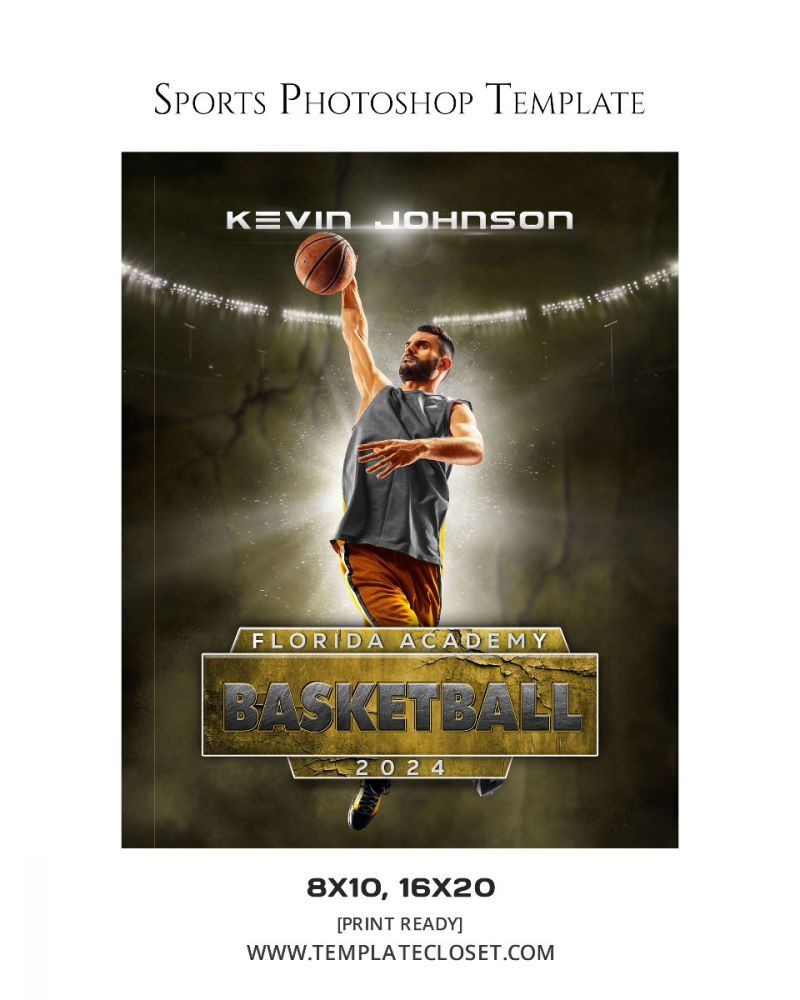 Kevin Johnson - Basketball Light Effect Photography Poster