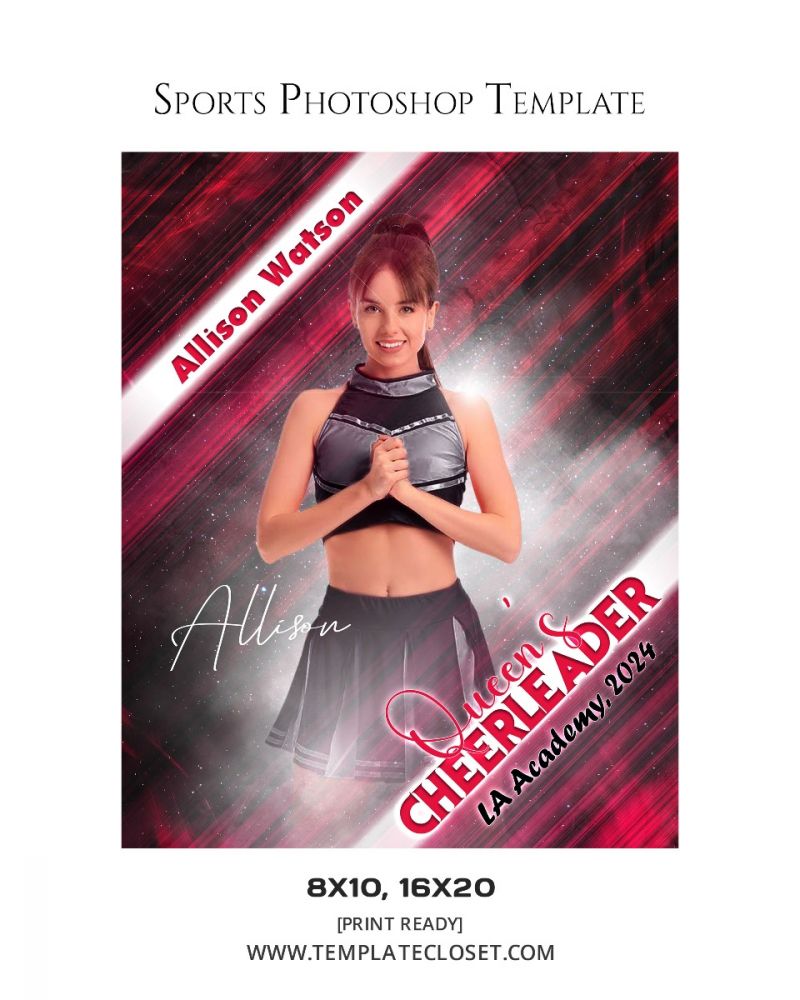 Cheerleader Cyber Textured Template