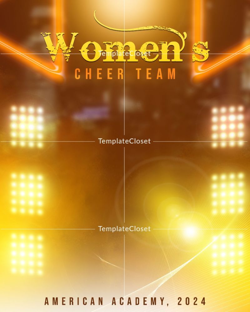 Women Cheerleader Customized Photography Template