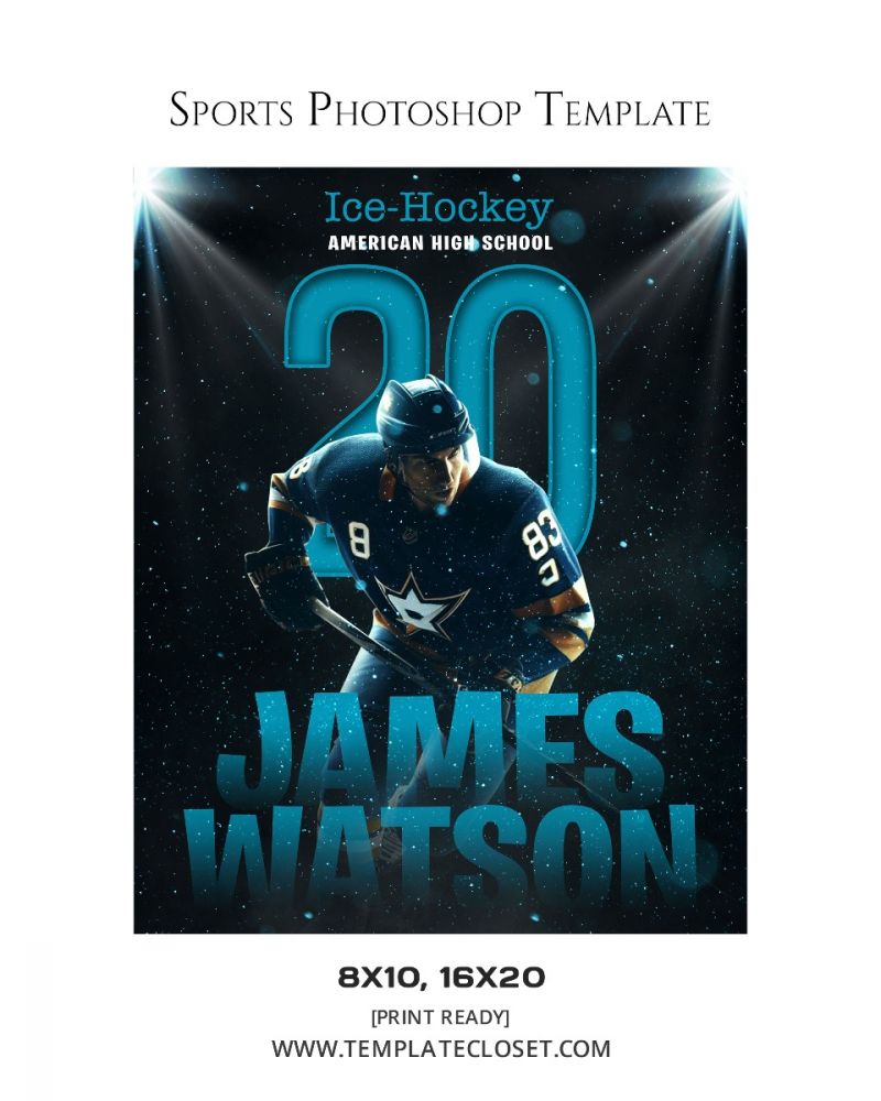 James Watson - Ice Hockey Customized Photography Template