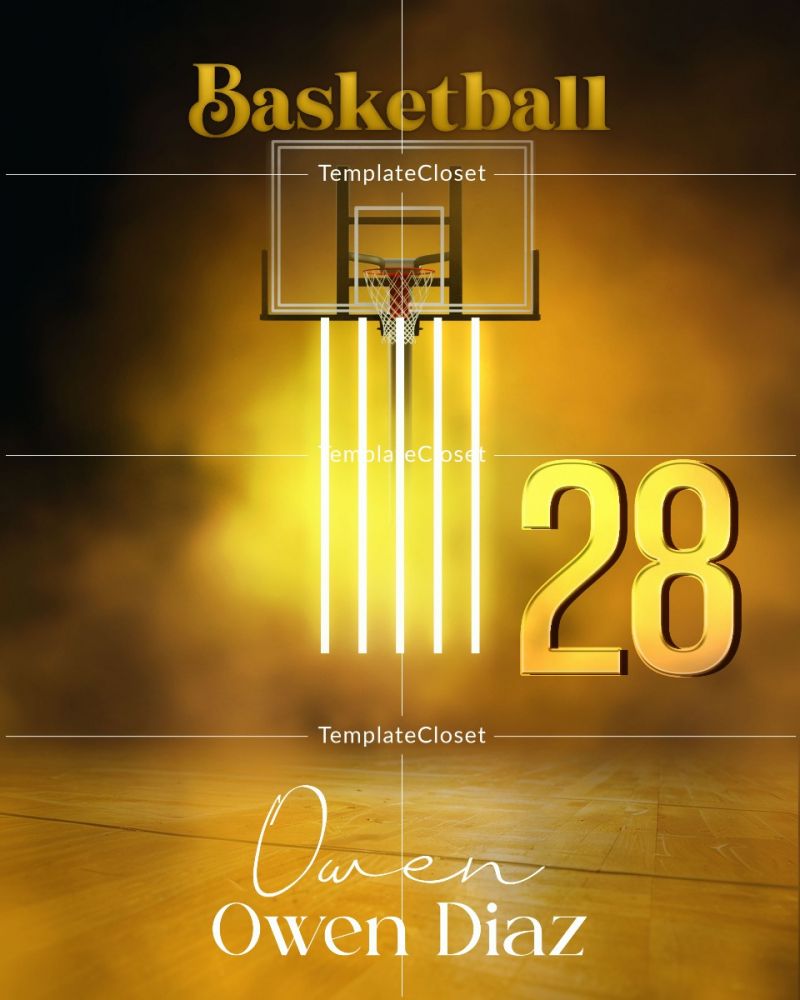 Basketball Best Background Effect Photoshop Template