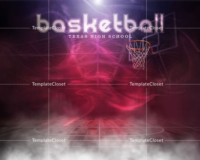 Basketball Team Enliven Effect Customized Photography Template