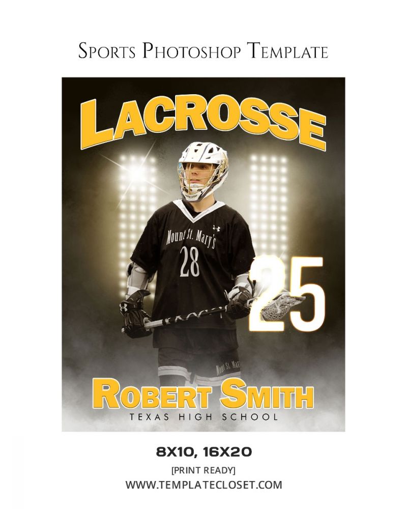 Lacrosse Light Effect Customized Photography Template