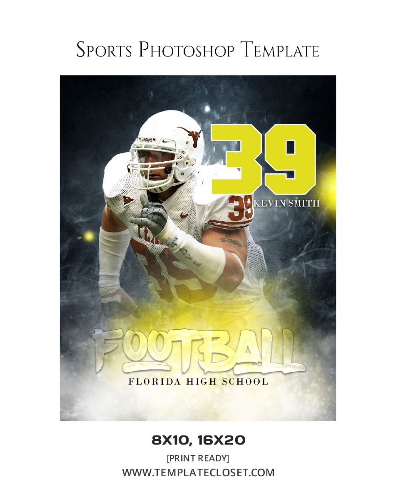FootballNoOnehasEverDrownedInSweatPhotographyTemplate@templatecloset.com