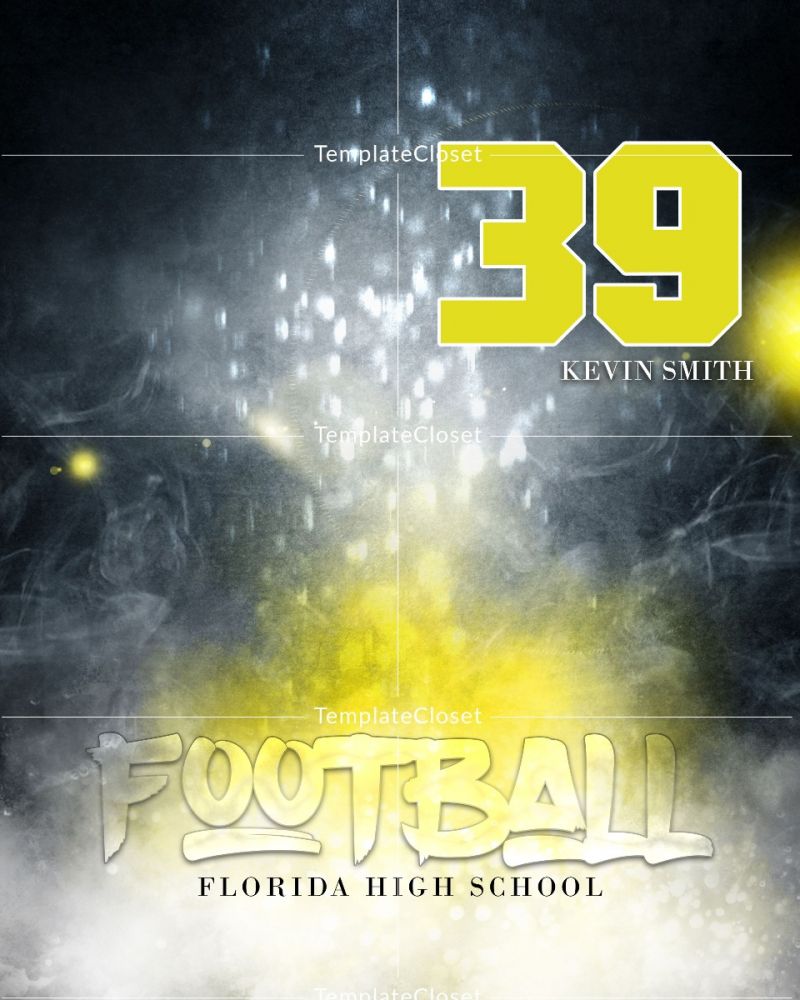 Yellow Fever Football Photoshop Template