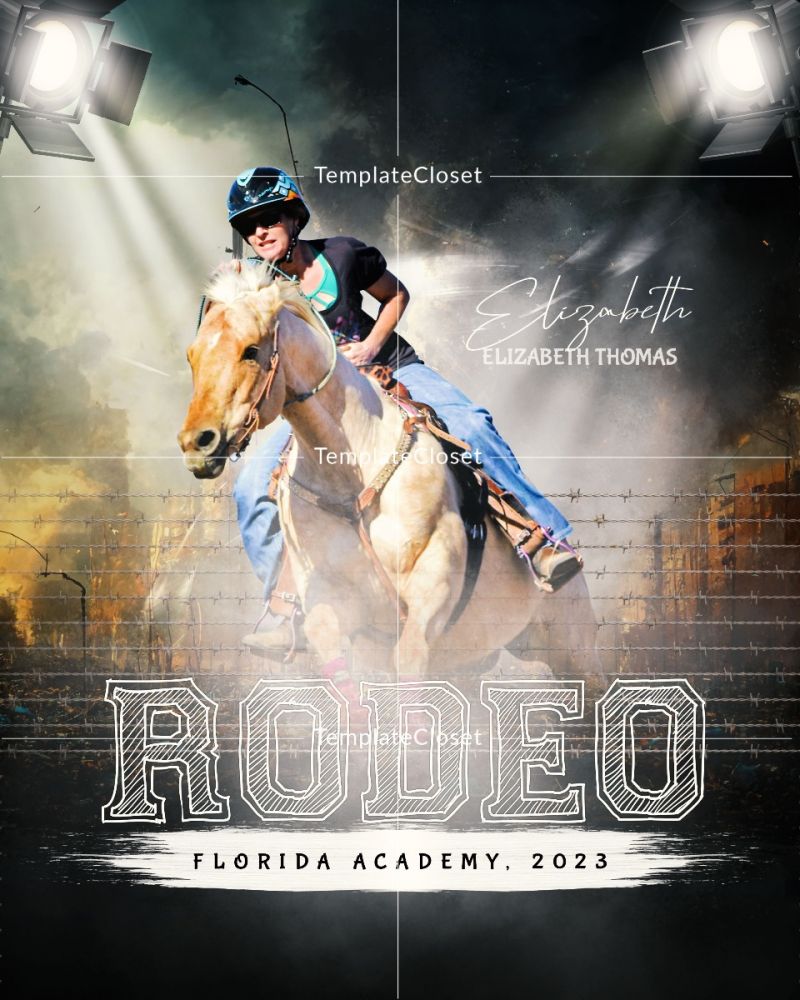 Rodeo Light Effect Customized Photoshop Template