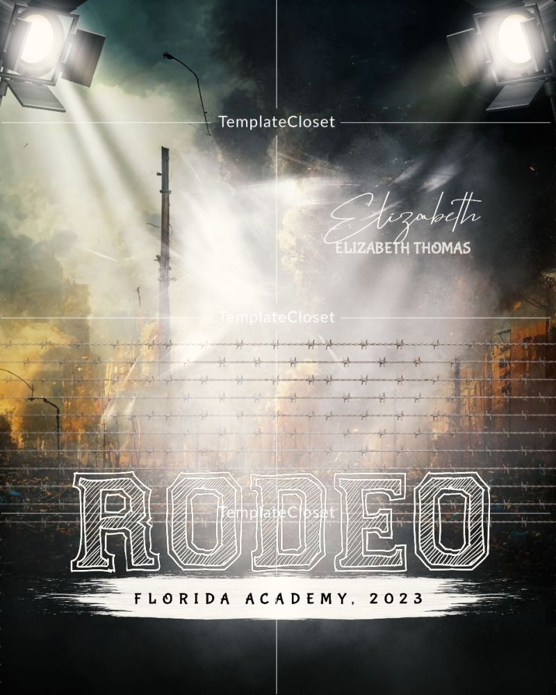 Rodeo Light Effect Customized Photoshop Template