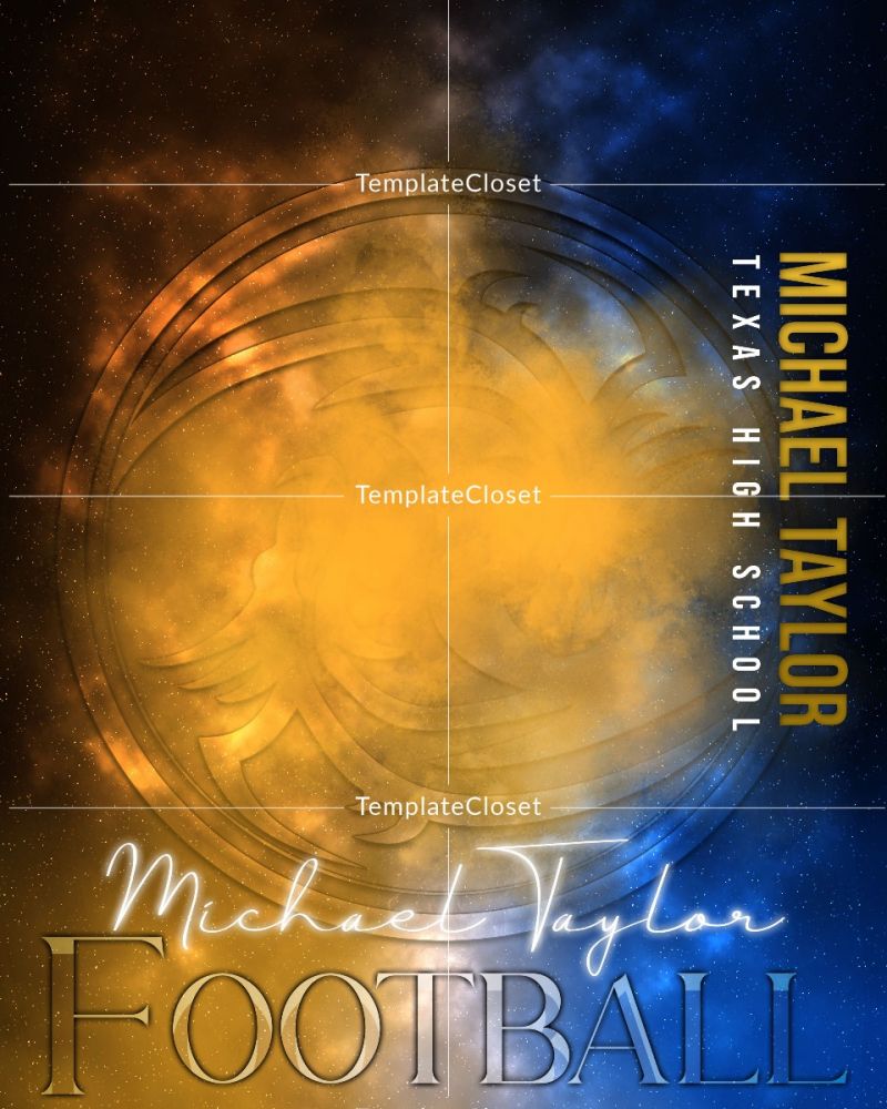 Yellow Fever Football Photoshop Template