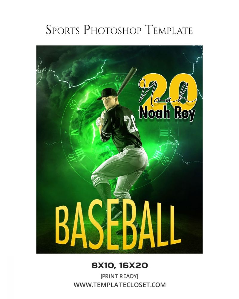 Baseball Print Ready Sports Photography Poster