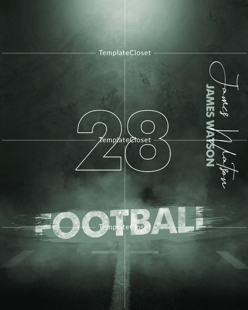 Yellow Fever Football Photoshop Template