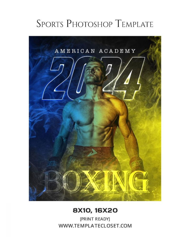 Boxing Enliven Effect Sports Photoshop Photography Template
