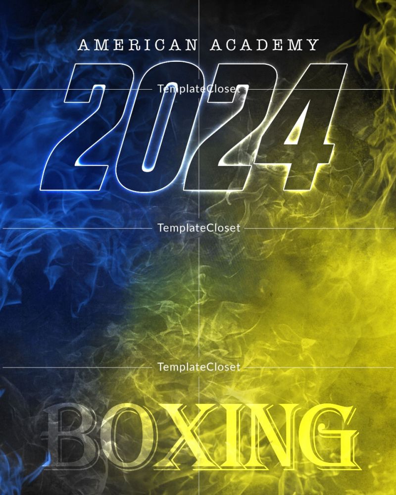 Boxing Customized Sports Photoshop Layered Template