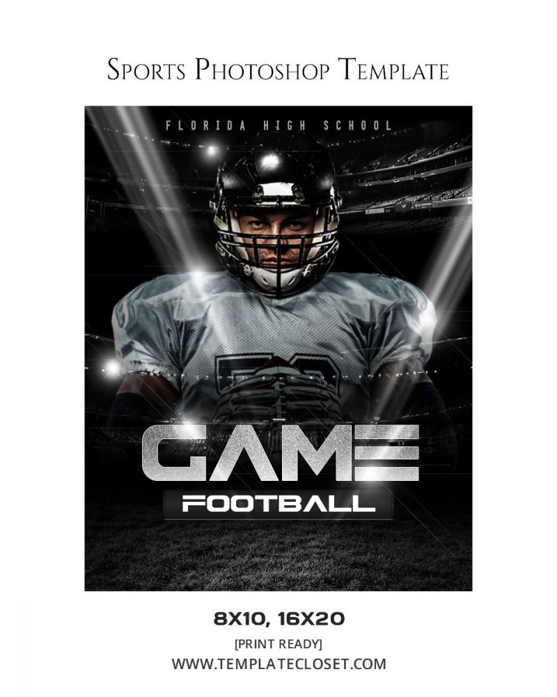 FootballNoOnehasEverDrownedInSweatPhotographyTemplate@templatecloset.com