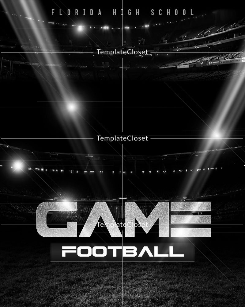 Yellow Fever Football Photoshop Template
