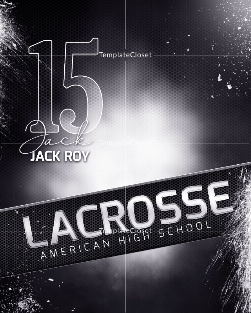 Lacrosse Black Effect Print Ready Sports Photography Template